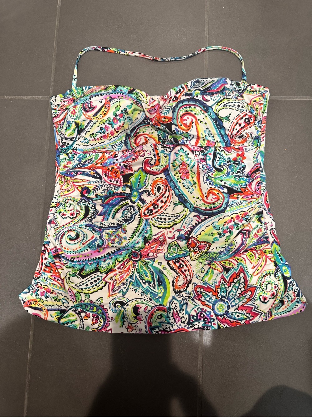 Ralph Lauren Multicolor Paisley Strapless Camisole